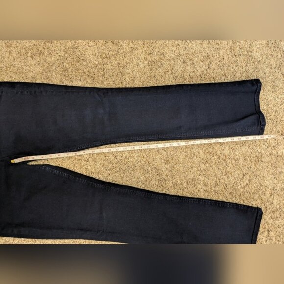 Express Dark Wash Denim Perfect Barely Boot High Rise Jeans - Picture 3 of 6